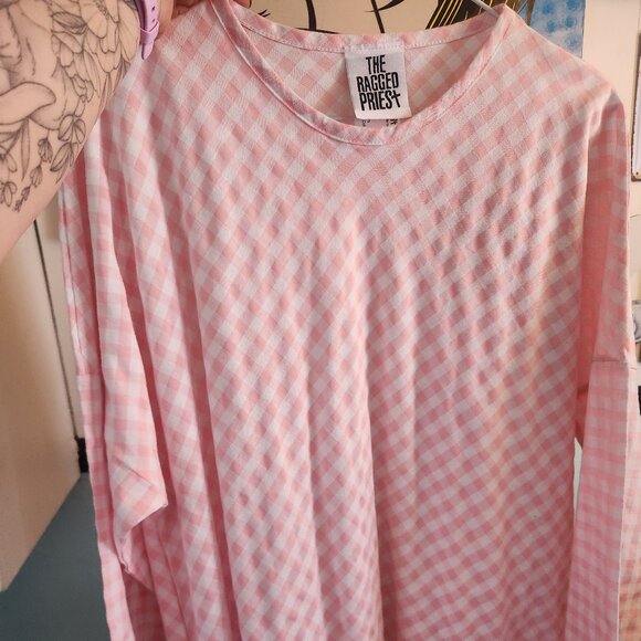 The Ragged Priest Gingham Long-sleeve Dress Size Med (oversized) - Picture 4 of 4